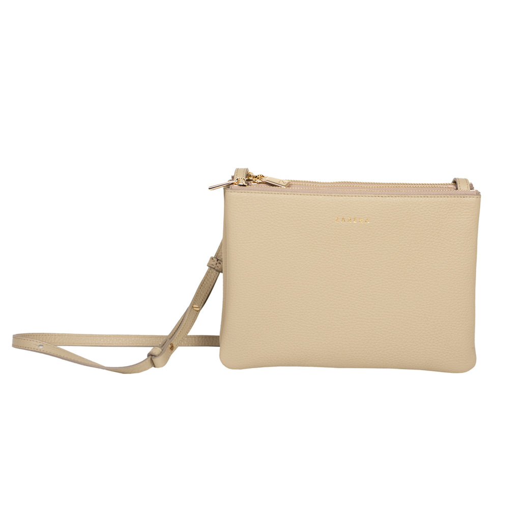Siana - малка крос боди чанта - бежова