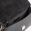 Dayana крос боди чанта в черно със сребристи елементи