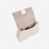 Dayana крос боди чанта - цвят пудра със златисти елементи с камъни