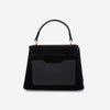 Iris mini - малка крос боди чанта от велур в черно