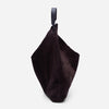 Tara - чанта за рамо от велур в тъмнокафяво