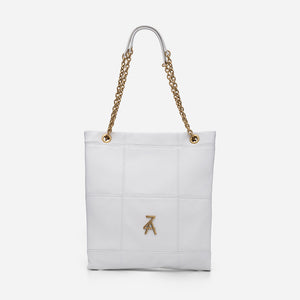 Lea - чанта от естествена кожа в бяло