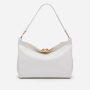 Monica - чанта за рамо от естествена кожа в бяло