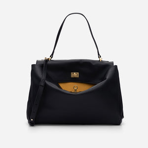 Magdalena - чанта за рамо от естествена кожа в черно