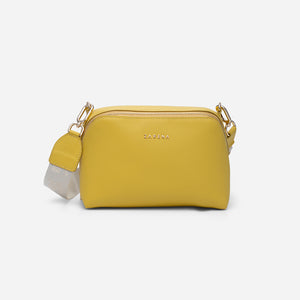 Малка крос боди чанта SARA - жълта