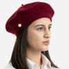 Шапка тип барета в бордо