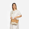 Angelina - чанта за рамо - цвят бял с бежов