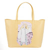CAMELLIA – чанта за рамо - шопър с принт - жълта