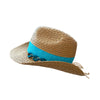 Лятна шапка  в бежово и синьо - С11